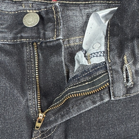 Boy’s Levi's 514 Vintage Red Label Charcoal Black Straight Leg Jeans - Picture 4 of 7